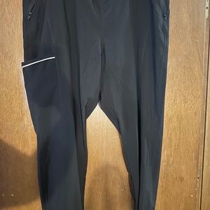 Cherokee Woman's Multi Pocket Plus Size 2XL Black Jogger Scrub Pants